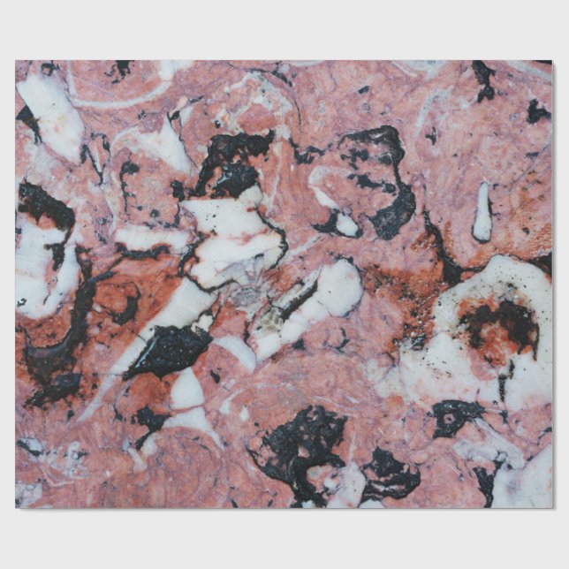 Red and Black Brecciated Marble Stone Texture with Wrapping Paper (Flat)