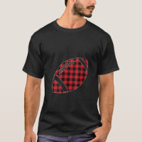 Red And Black Buffalo Plaid American Football Chri