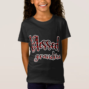 Red And Black Buffalo Plaid Blessed Grandma Matchi T-Shirt