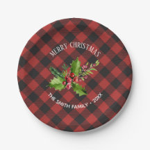 Red and Black Buffalo Plaid Christmas