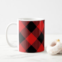 Red and Black Buffalo Plaid Coffee Mug