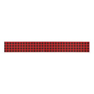 Red and Black Buffalo Plaid Holiday gingham      Grosgrain Ribbon
