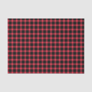Red And Black Buffalo Plaid Tissue Paper