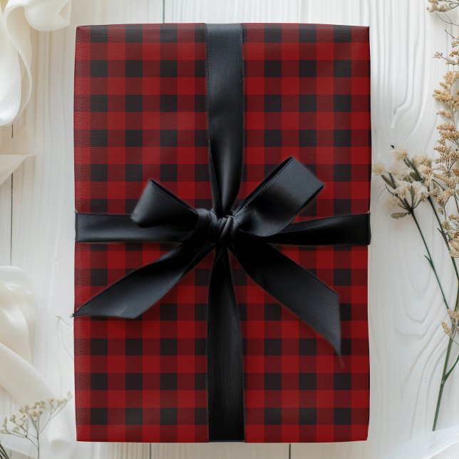 Red And Black Buffalo Plaid Wrapping Paper (Creator Uploaded)