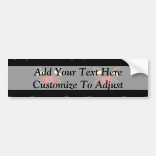 Red and black butterfly pattern bumper sticker