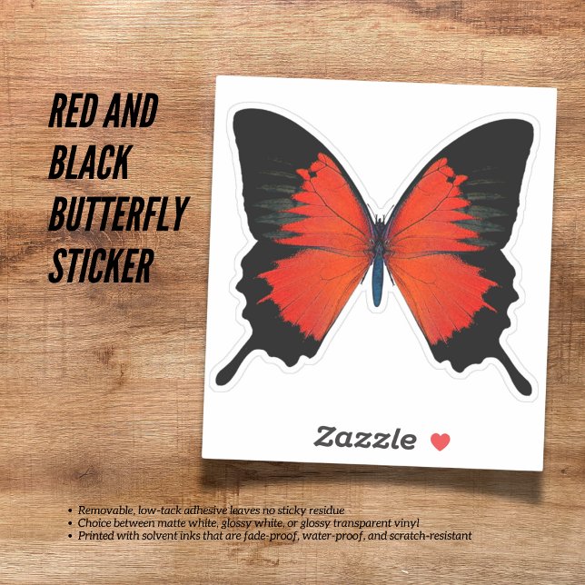Red and Black Butterfly Sticker (The Butterfly Studio
Red and Black Butterfly Sticker)
