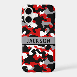 Red and Black Camouflage Personalised 