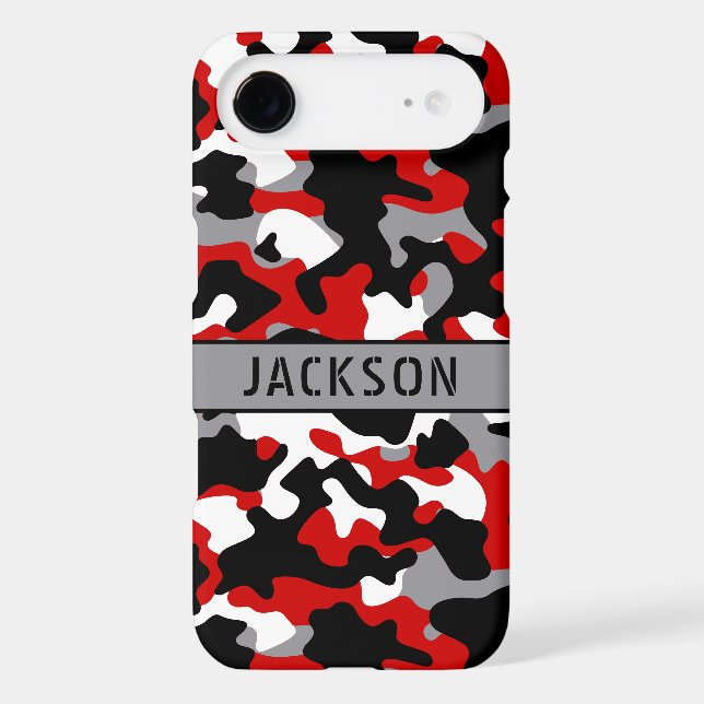 Red and Black Camouflage Personalized (Back)