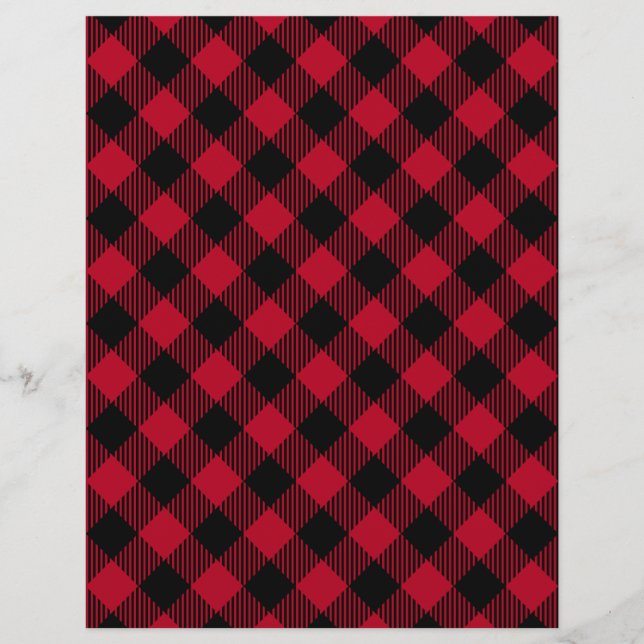 Red And Black Check Buffalo Plaid Pattern (Front)