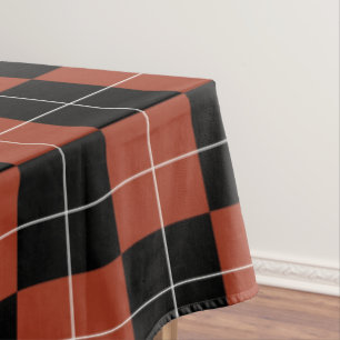 RED AND BLACK CHECK TABLECLOTH