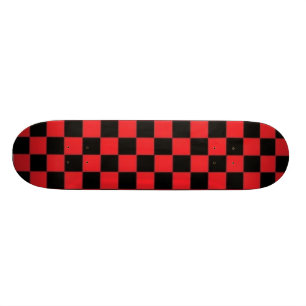 Red and Black Checkerd Skateboard