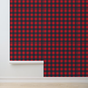 Red And Black Checks  Wallpaper