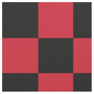 Red and black chequerboard pattern fabric