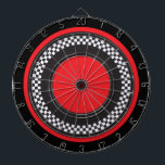 Red and Black Chequered Dartboard<br><div class="desc">Red and Black Dart Board. 📌99% of my designs in my store are done in layers. This makes it easy for you to resize and move the graphics and text around so that it will fit each product perfectly. You can also "TRANSFER DESIGN" on other Zazzle products and adjust the...</div>