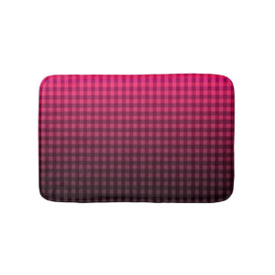 Red and black chequered pattern gradient  bath mat