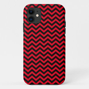 Red And Black Chevron Pattern Case-Mate iPhone Case