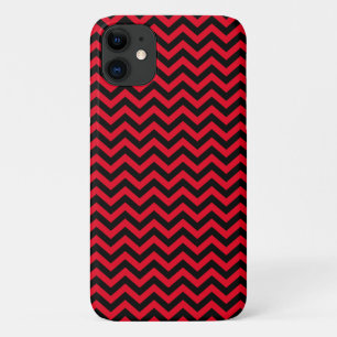 Red And Black Chevron Pattern Case-Mate iPhone Case