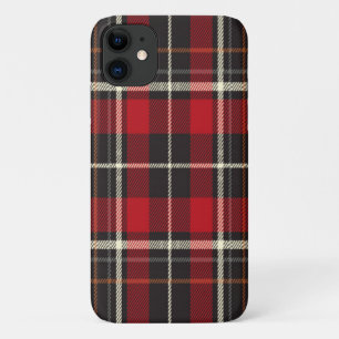 Red and Black Christmas Winter Plaid Case-Mate iPhone Case