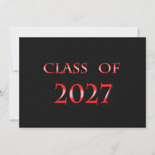 Red and Black Class of 2027 Card