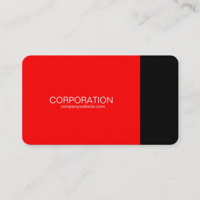 Red and black classy business card (Front)