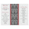 Red and Black Damask Wedding Program