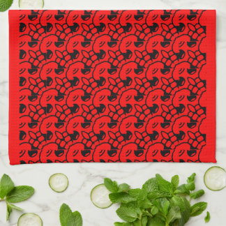 RED AND BLACK DESIGN towel