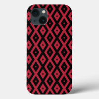 Red and black diamond pattern Case-Mate iPhone cas