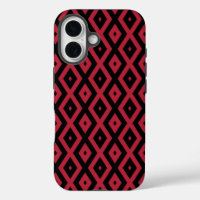 Red and black diamond pattern