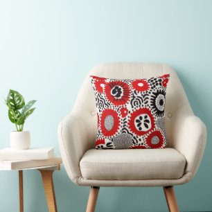 Red and Black Dots Cushion