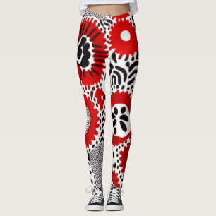 Red and Black Dots Leggings