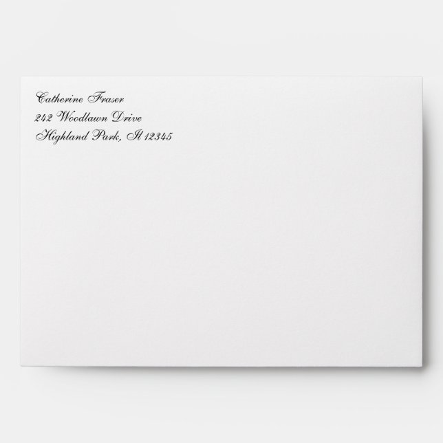 Red and Black Envelope for 5"x7" Sizes (Front)
