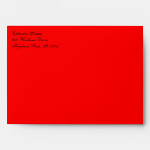 Red and Black Envelope for 5"x7" Sizes
