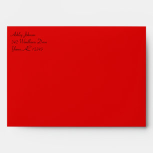 Red and Black Envelope for 5"x7" Sizes