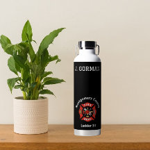 Red and Black Fire Department Logo Personalised