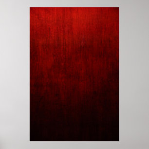 Red and black floral textile poster