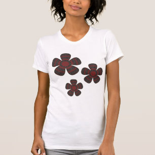 red and black flowers T-Shirt