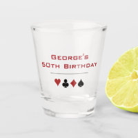 Red and Black Gambling Casino Card Suits Birthday