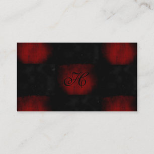 Red and Black Goth Business Card