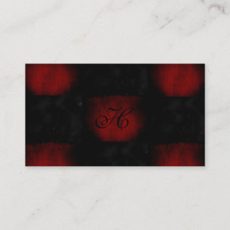 Red and Black Goth Business Card