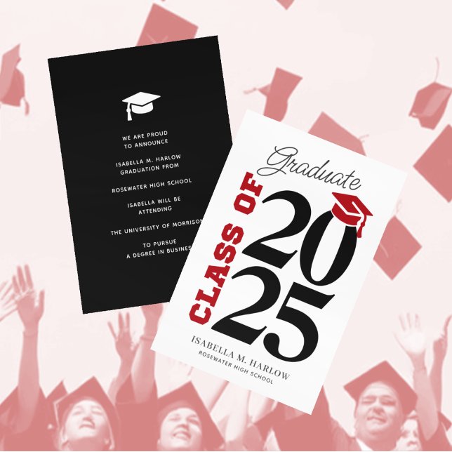 Red and Black Graduation Announcement (Creator Uploaded)