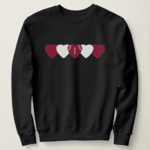 Red and Black Heart Football Dark