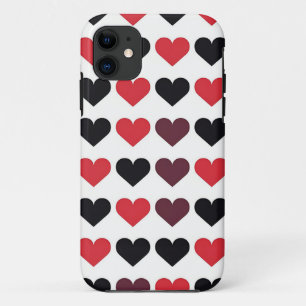 Red and Black Heart Pattern Case-Mate iPhone Case