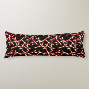Red and Black Heavy Metal Electric Guitar Pattern Body Cushion