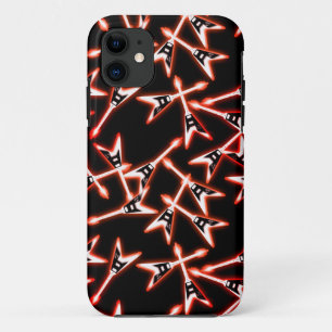 Red and Black Heavy Metal Electric Guitar Pattern Case-Mate iPhone Case