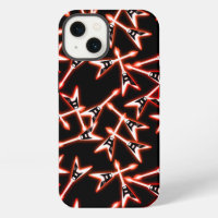 Red and Black Heavy Metal Electric Guitar Pattern