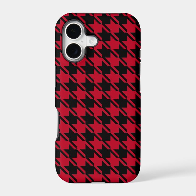 Red And Black Houndstooth Repeating Pattern (Back)