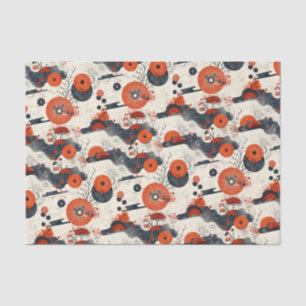 Red and Black Japanese Tissue Paper