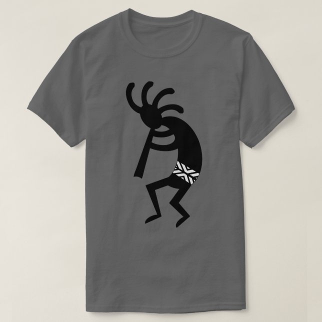 Red And Black Kokopelli  T-Shirt (Design Front)