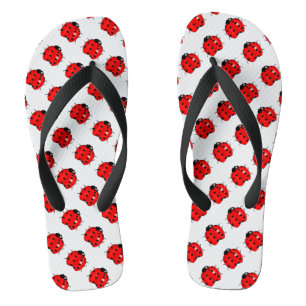 Red and Black Ladybugs Jandals