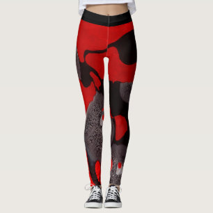Red and Black Leggings Connections-